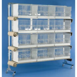 Batterie D'élevage 12 Cages - 60x31x35cm -Oiseau Fournitures Soldes batterie d elevage 12 cages 60x31x35cm 1 3