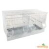 Cage Domus-Molinari 64cm Laquée En Blanc -Oiseau Fournitures Soldes cage domus molinari 64cm blanche