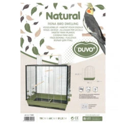 Duvo Cage Pour Oiseaux "Natural Fiona" Vert Olive/zinc - 78x48x81,5cm -Oiseau Fournitures Soldes cage pour oiseaux natural fiona vert olivezinc 78x48x815cm 1