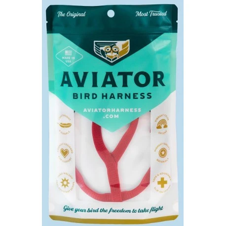 Harnais Pour Perroquets Aviator - XL/Rouge 3 Harnais Pour Perroquets Aviator - XL/Rouge