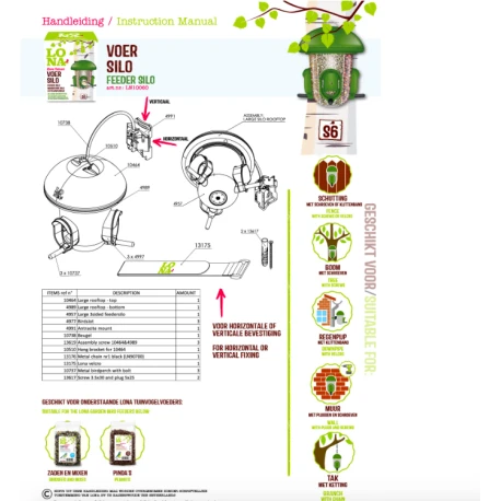Mangeoire Lona "Voersilo S6" - Vert 4 Mangeoire Lona "Voersilo S6" - Vert – Image 2
